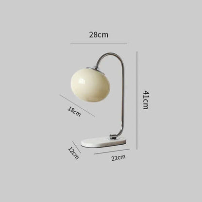Elegante lámpara de sobremesa de cristal y metal - Ambiente acogedor